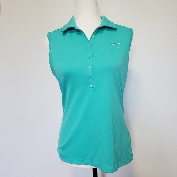 Puma half button up sleeveless tank with colar - Picture 4 of 4